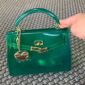 BH Mafia green jelly Kelly inspired handbag